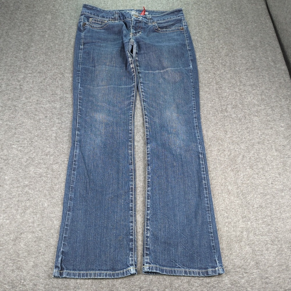 Guess Jeans Womens 32 Blue Boot Cut Western Casual Cowgirl Stretch Faded Boho